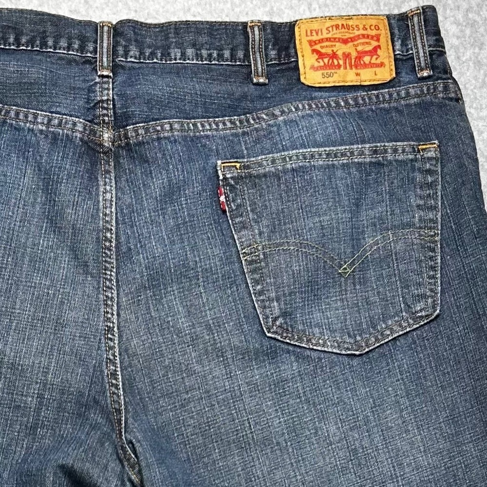 Levi's Jeans 550 Mens W44‎ L32 Blue Relaxed Fit Denim Classic Casual
